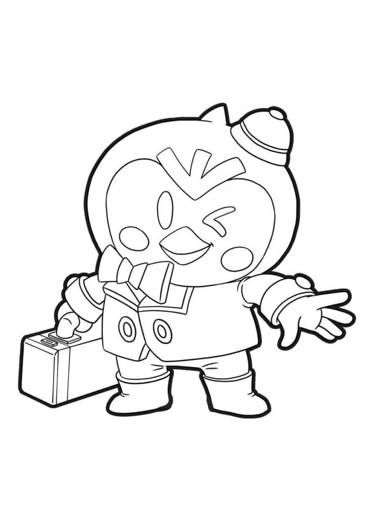 Coloriage Mr. P dans Brawl Stars