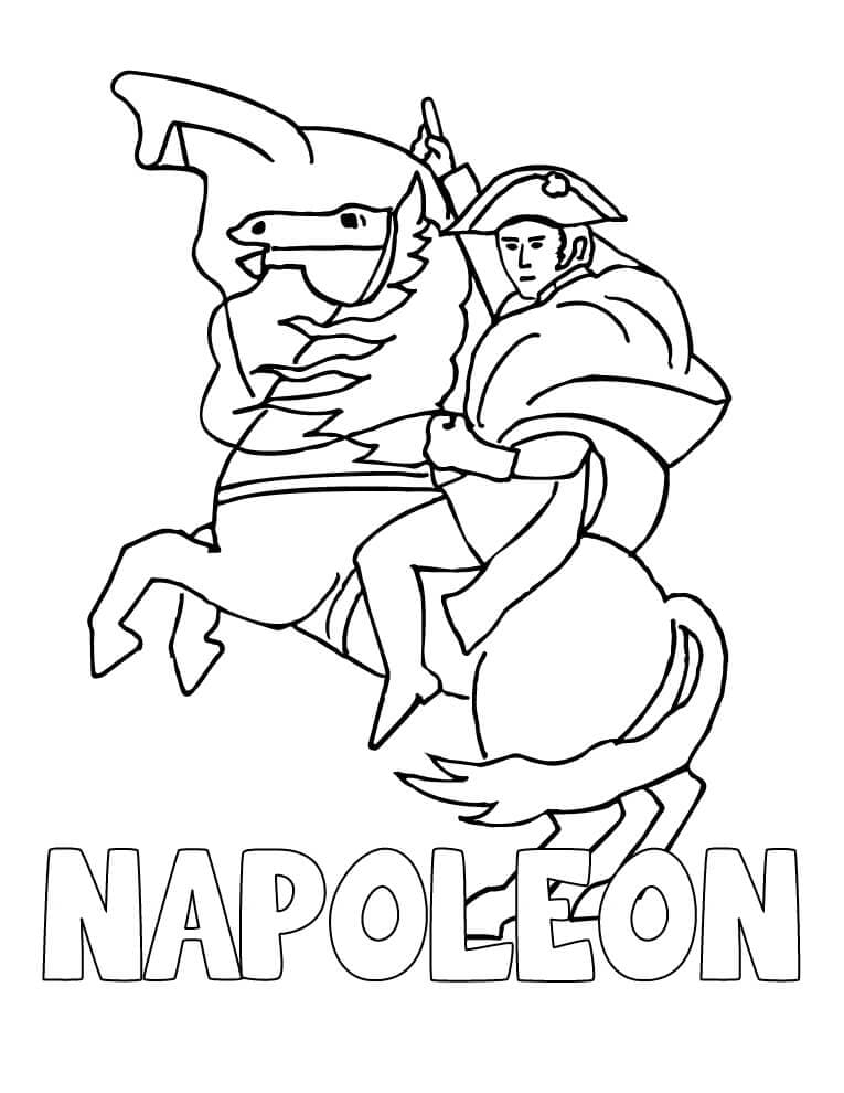 Napoléon Bonaparte 3 coloring page