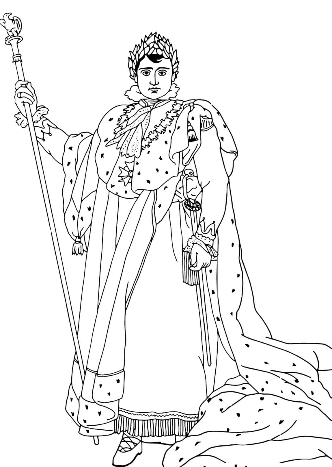 Napoléon Bonaparte Pour Les Enfants De 4 An coloring page