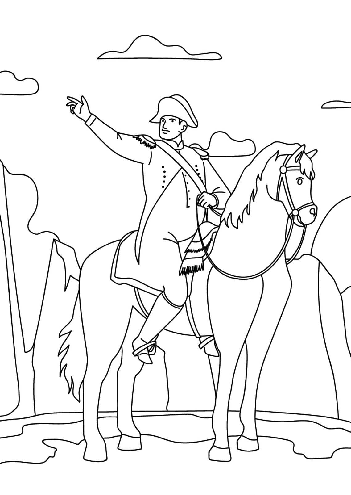 Napoléon Bonaparte Pour Les Enfants De 5 An coloring page