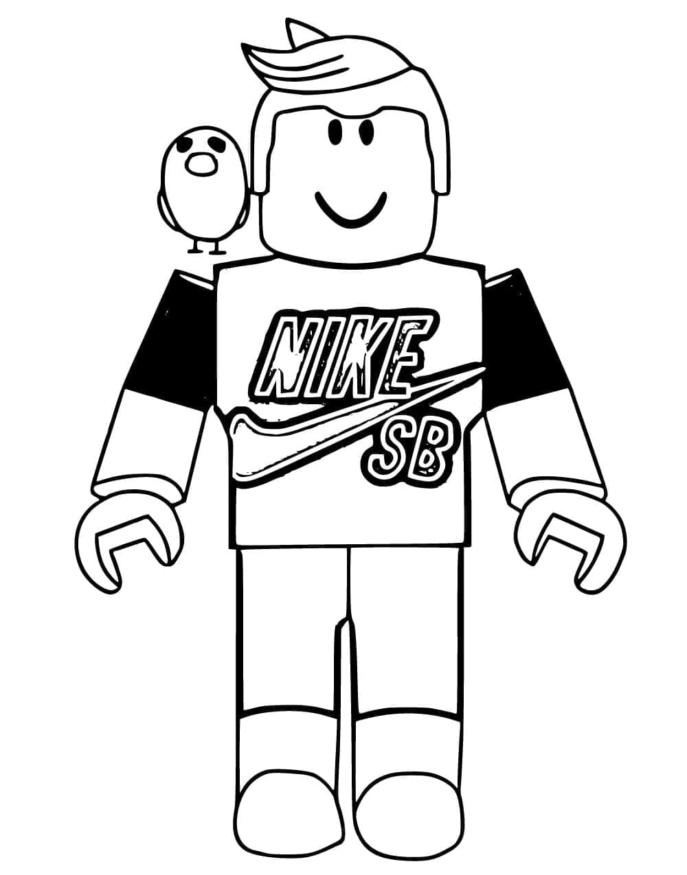 Nike Roblox coloring page