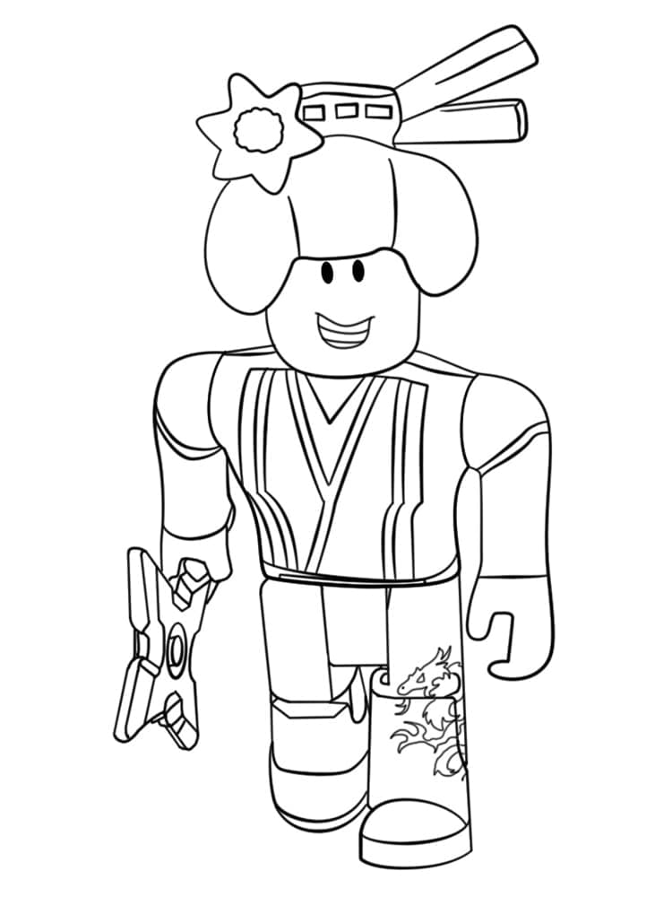 Ninja de Roblox coloring page