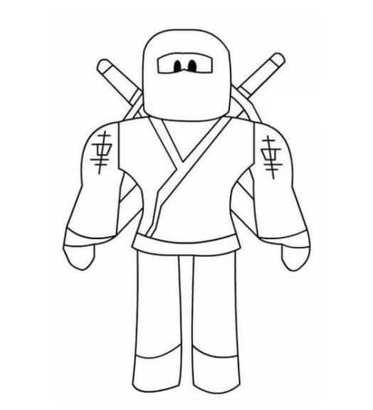 Ninja Roblox coloring page