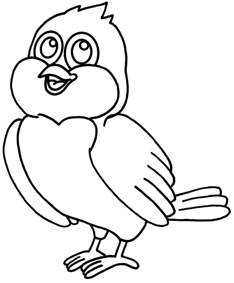 Oiseau de Dessin Animé coloring page