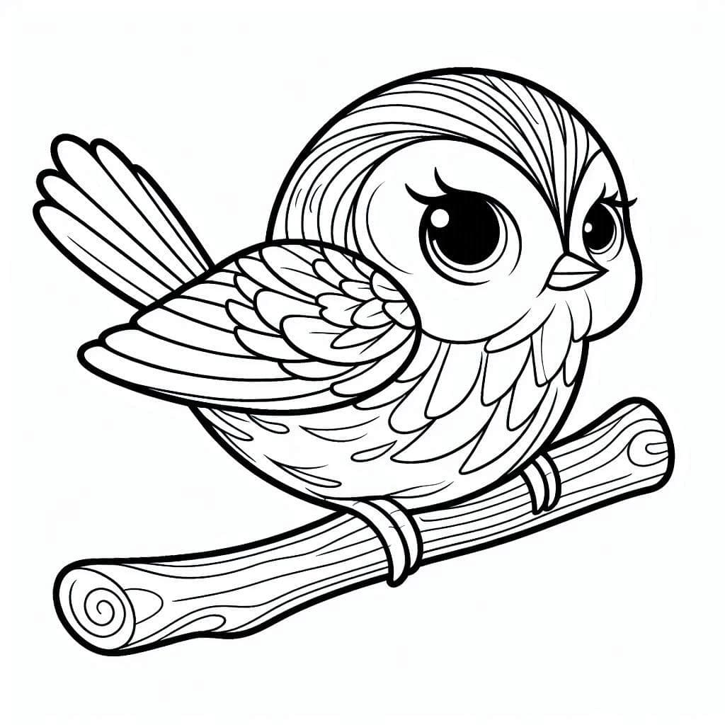 Oiseau très mignon coloring page