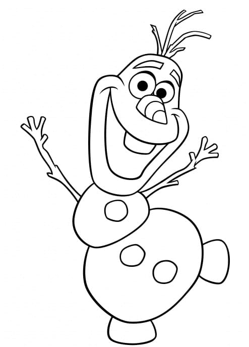 Olaf Amical coloring page
