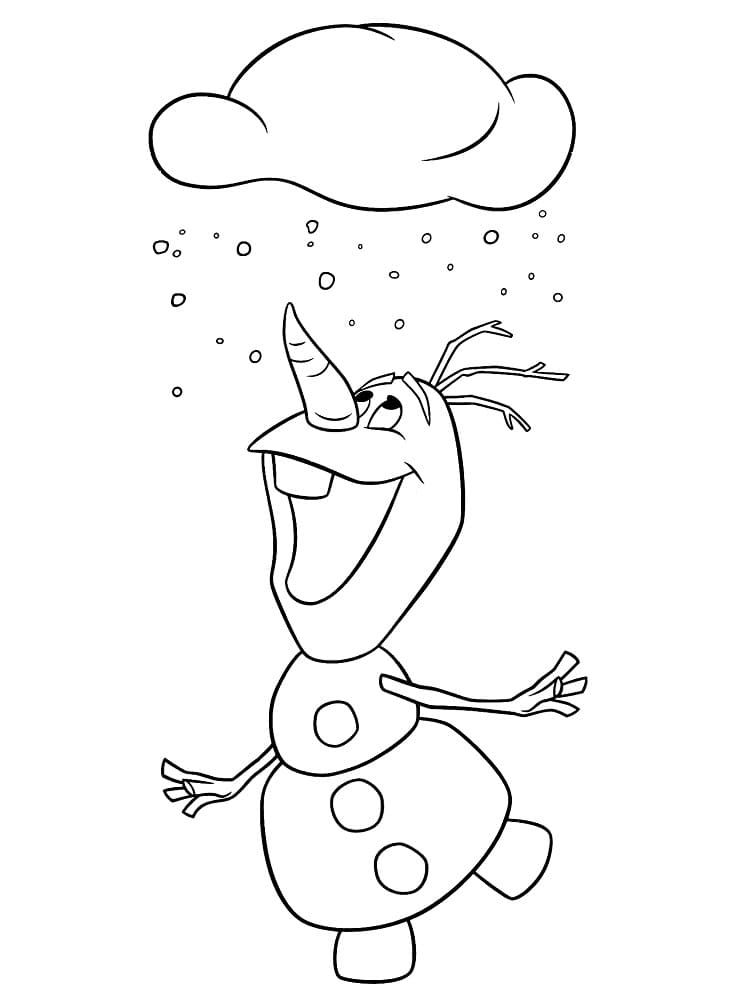 Olaf de La Reine des Neiges coloring page