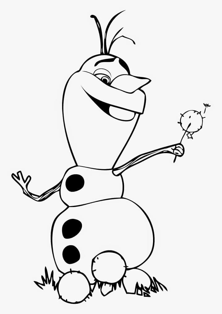 Olaf Drôle coloring page
