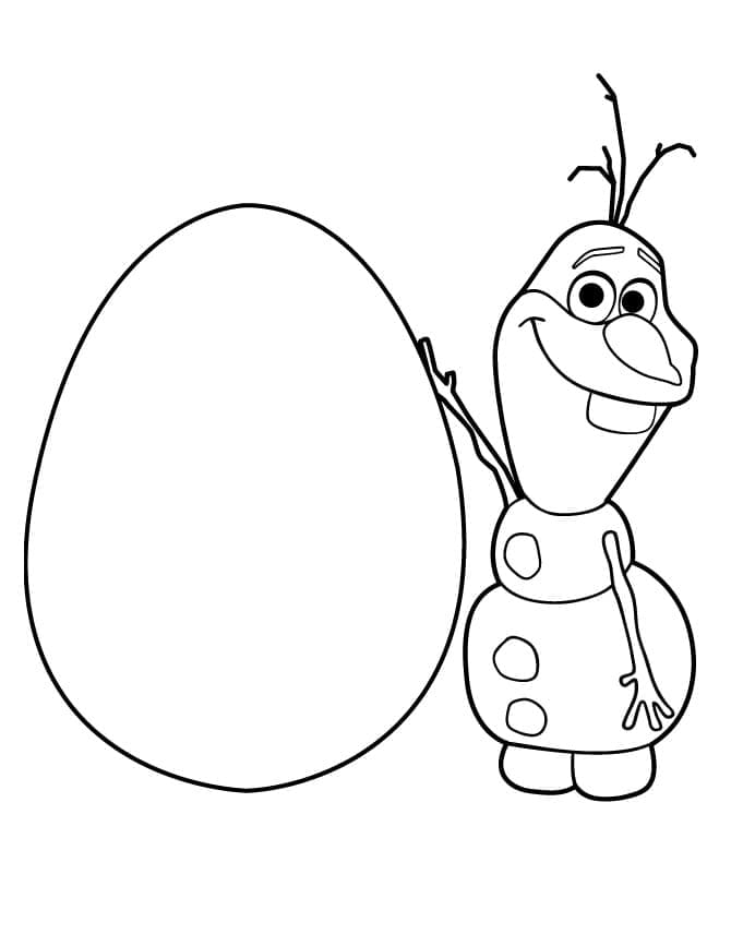 Olaf et Oeuf coloring page