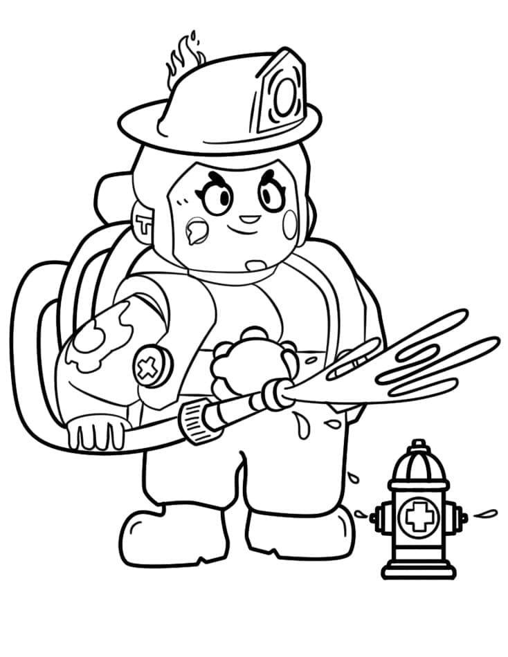 Coloriage Pam de Brawl Stars