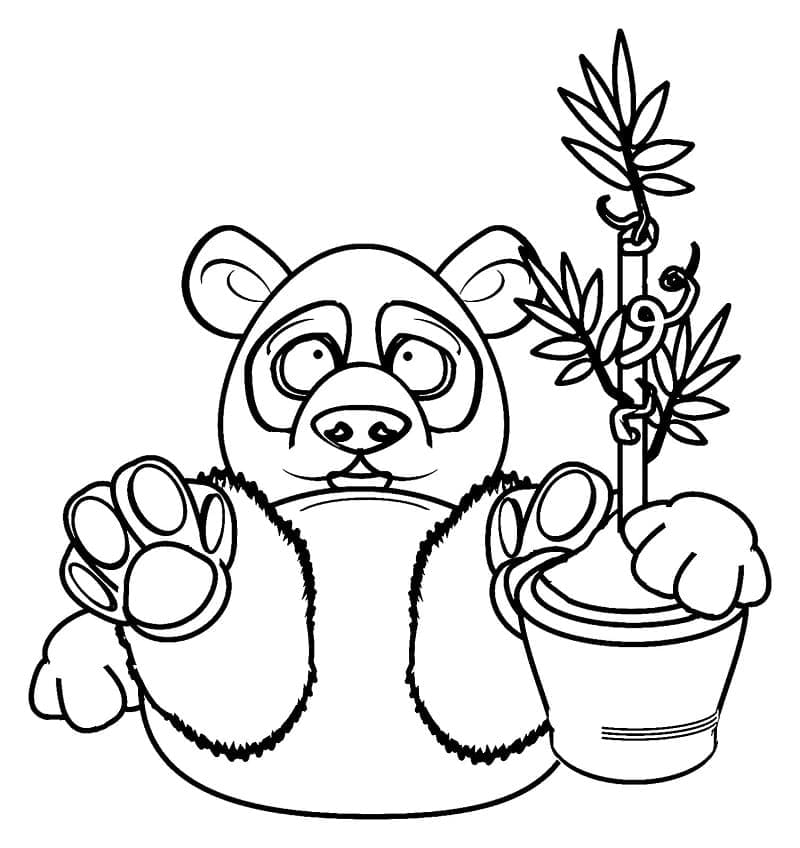 Panda Drôle coloring page