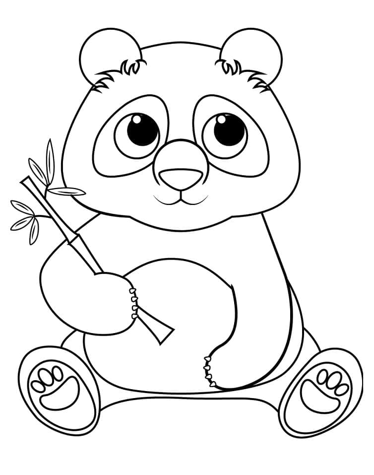 Panda Mignon coloring page
