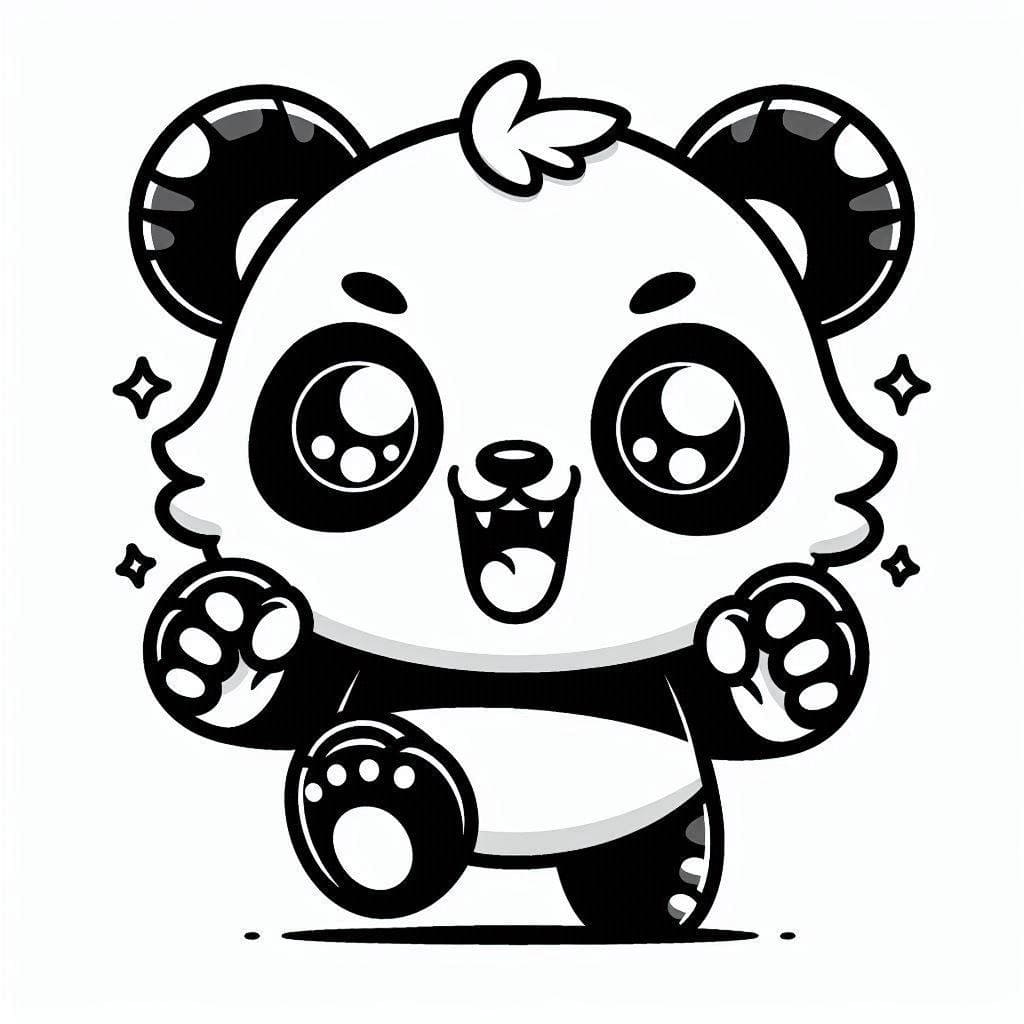 Panda Pour Les Enfants De 2 An coloring page