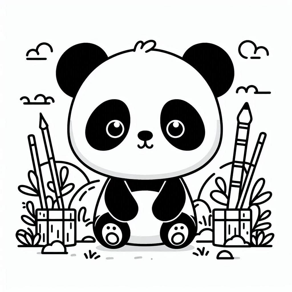 Panda Pour Les Enfants De 4 An coloring page