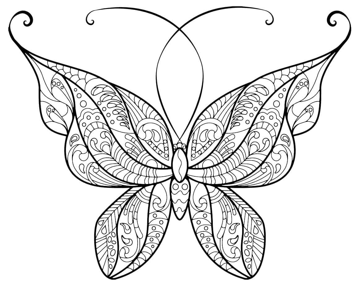 Papillon Adulte (10) coloring page