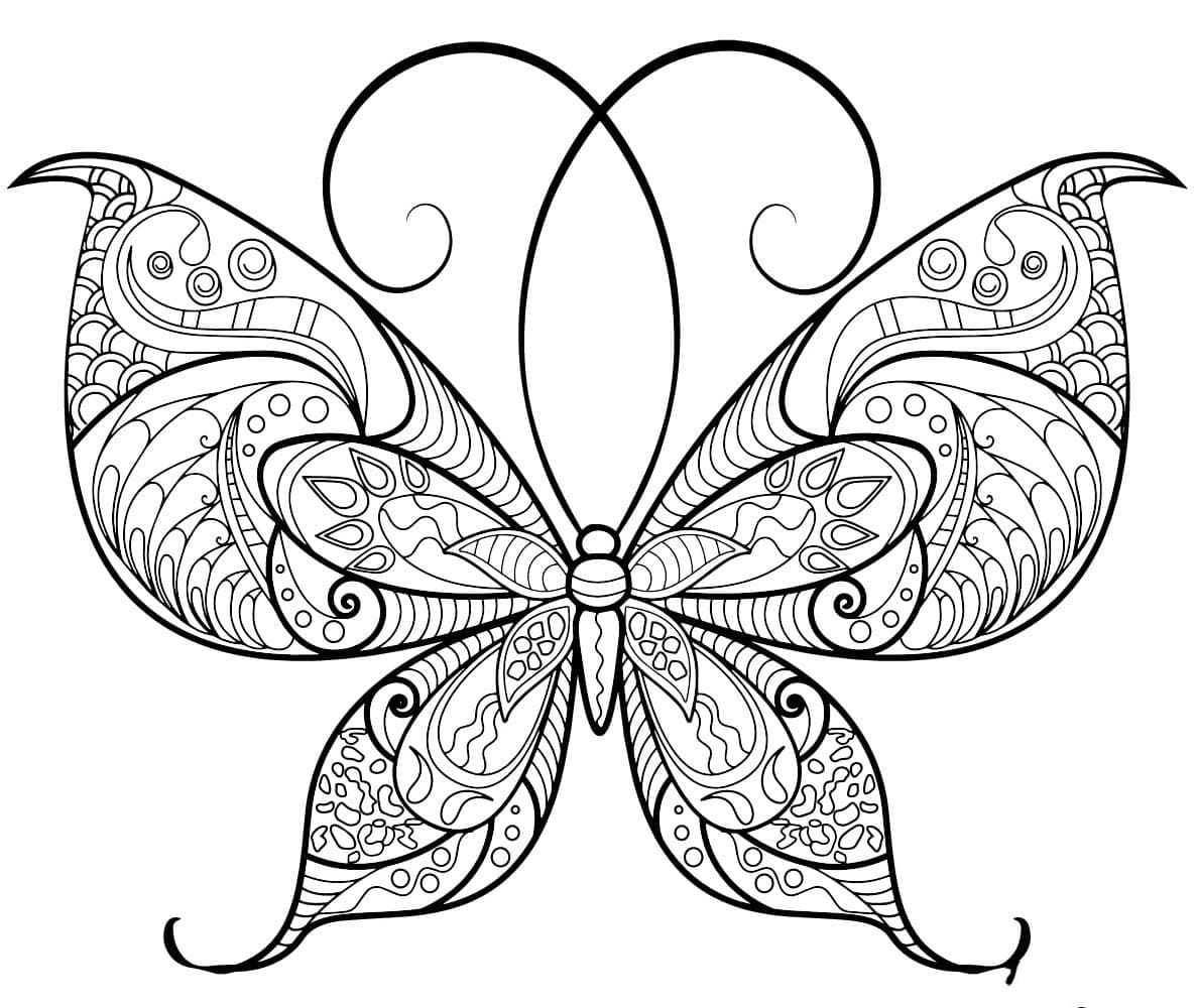 Papillon Adulte (5) coloring page