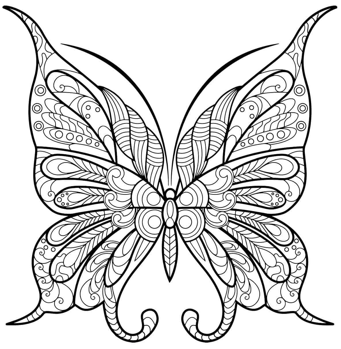 Papillon Adulte (8) coloring page
