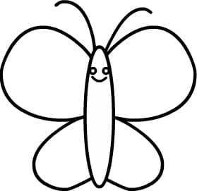 Papillon de Base coloring page