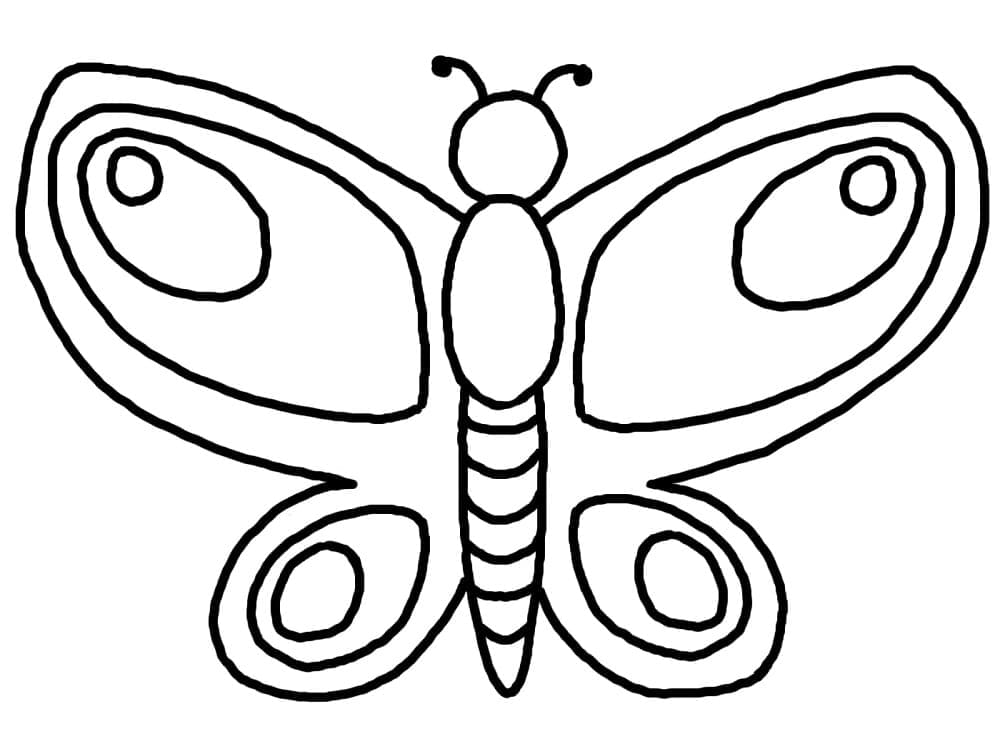 Coloriage Papillon Facile
