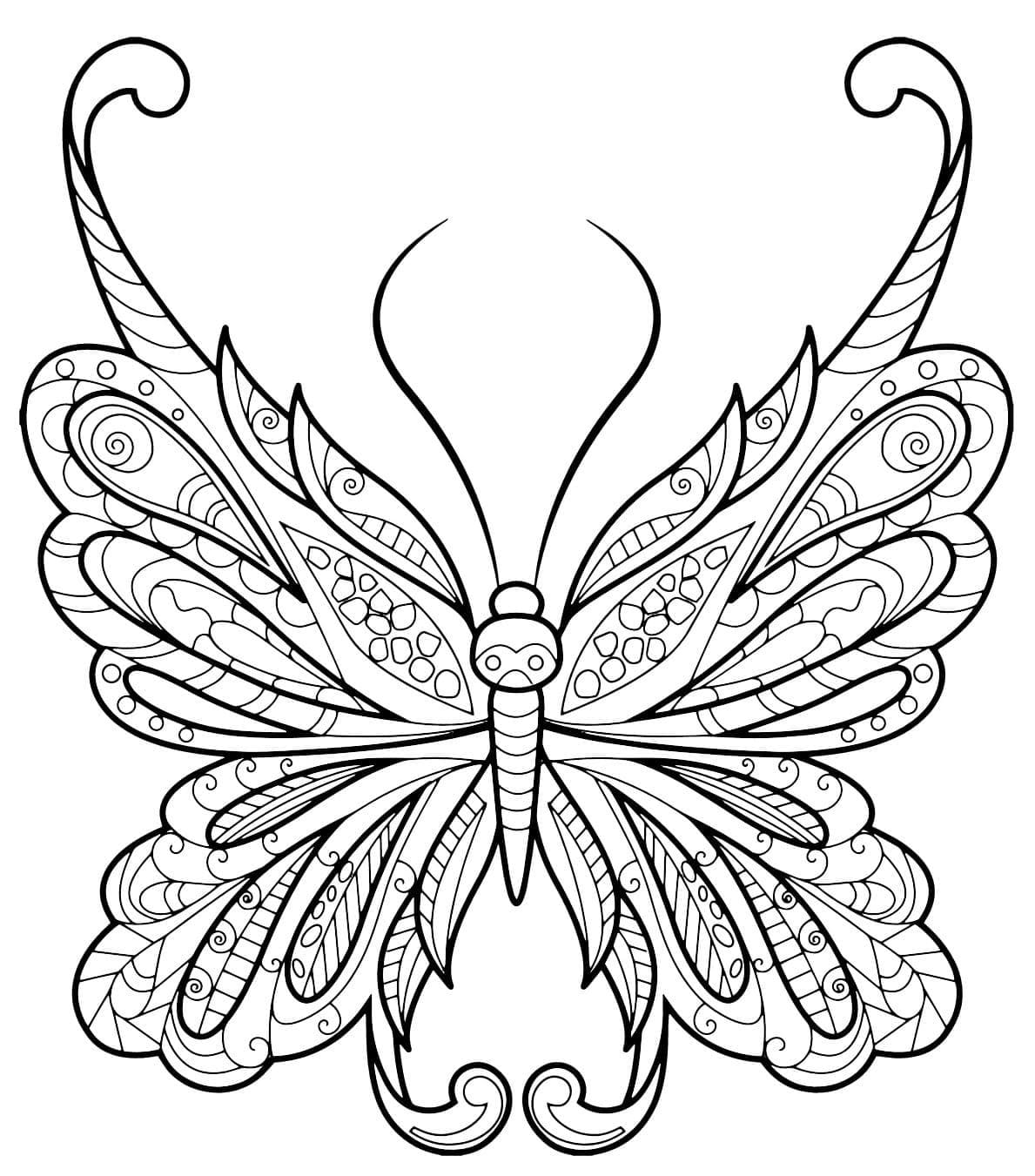 Papillon Fantastique Pour Adultes coloring page