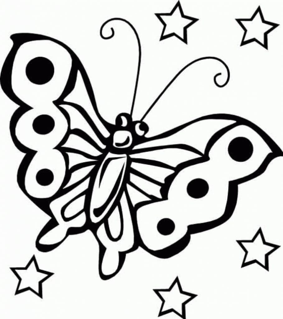 Papillon idiot coloring page