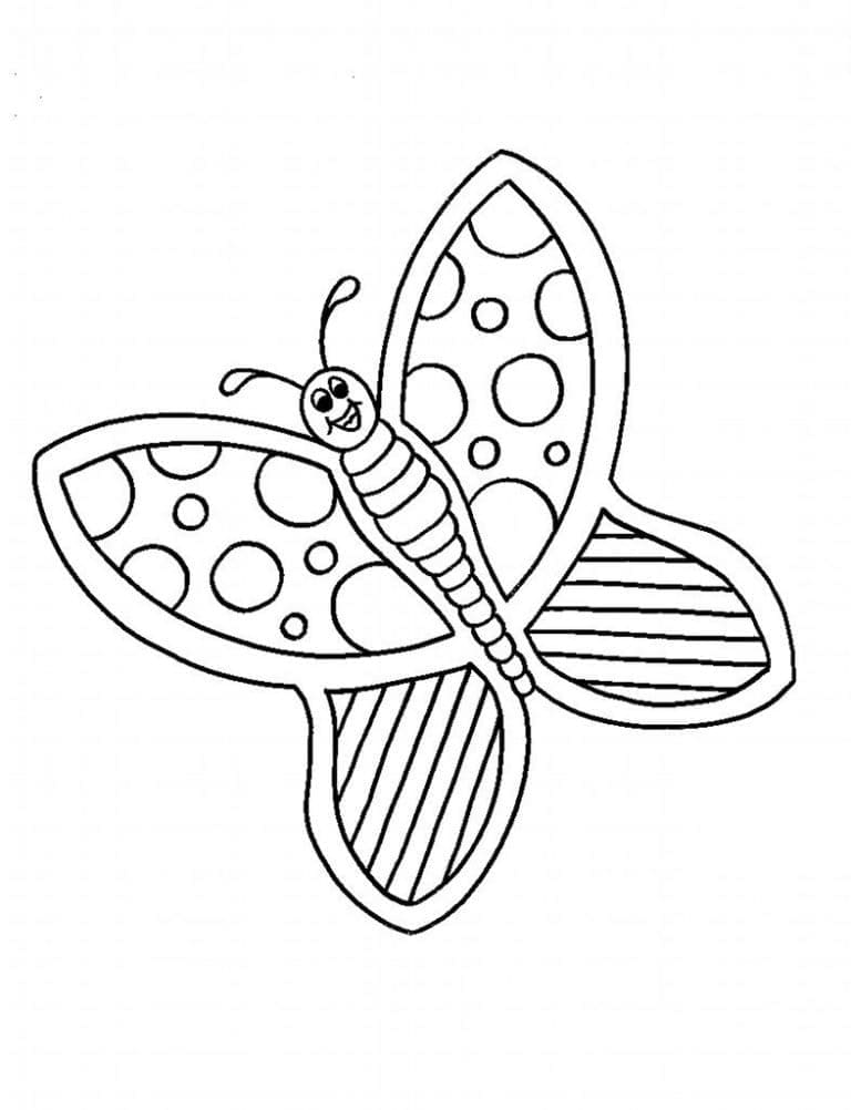 Papillon Joyeux coloring page