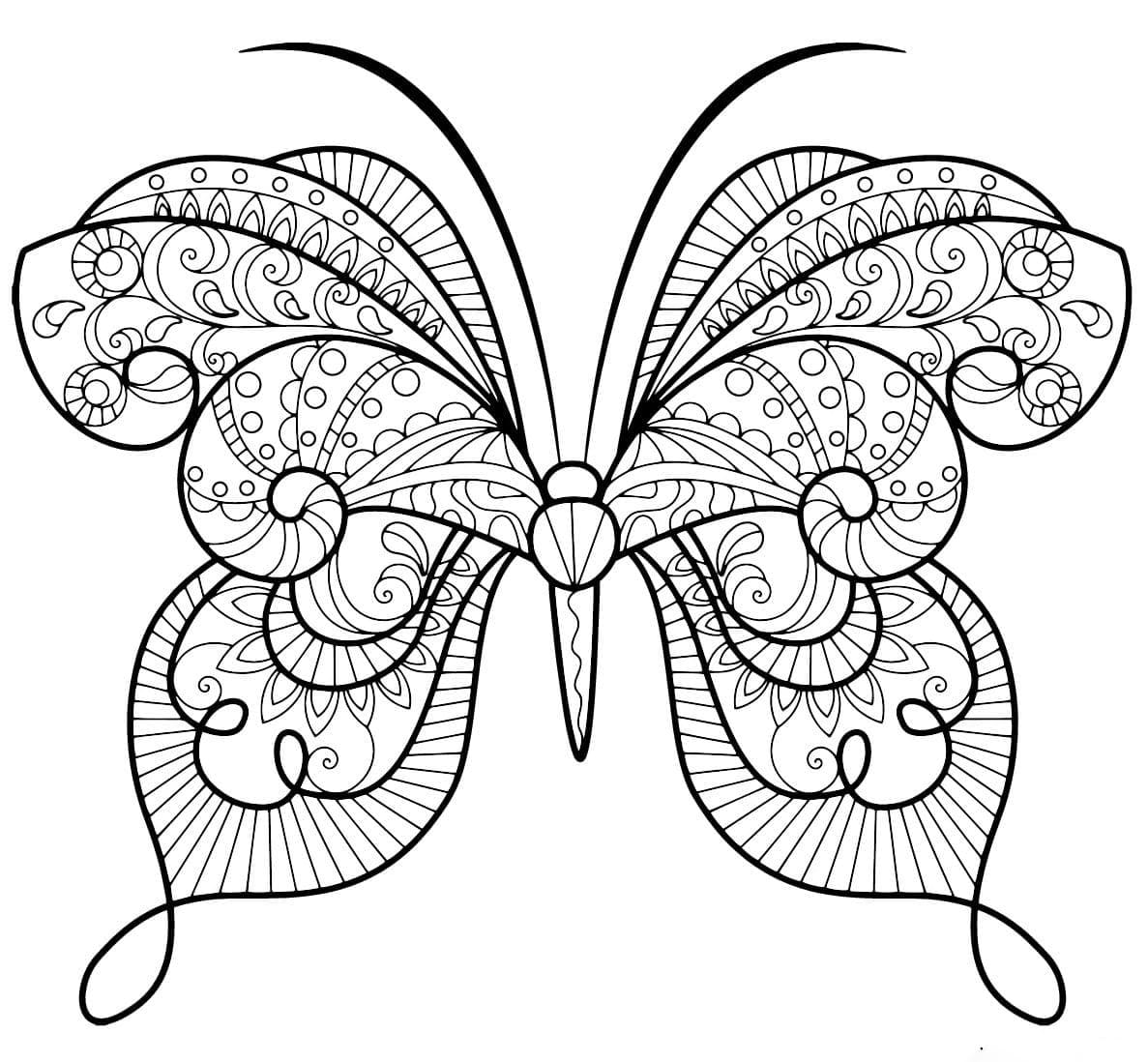 Papillon Pour Adultes coloring page