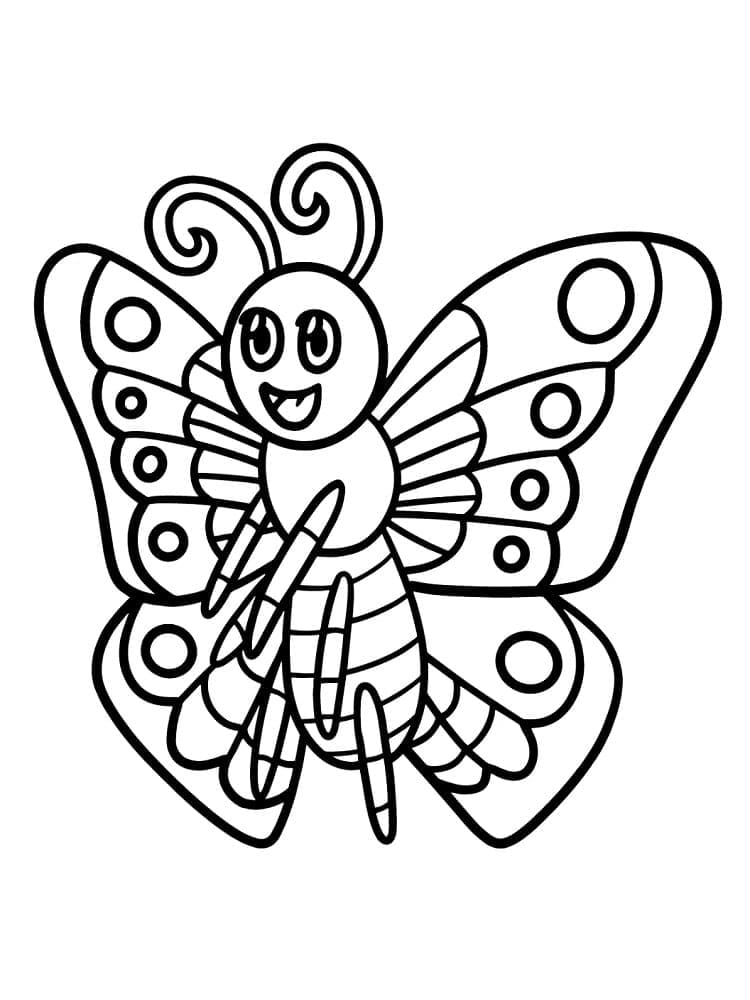 Papillon très Mignon coloring page