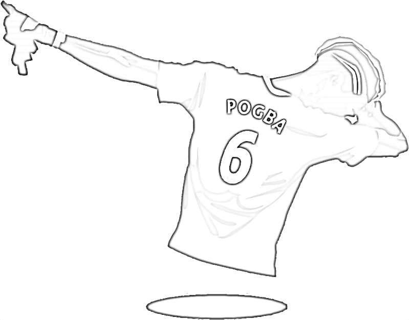 Paul Pogba 3 coloring page