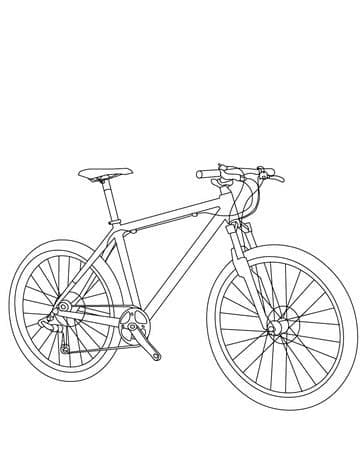 Peinture De Un Vélo Montagne coloring page
