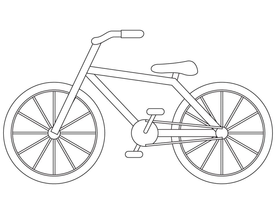 Peinture De Un Vélo Simple coloring page