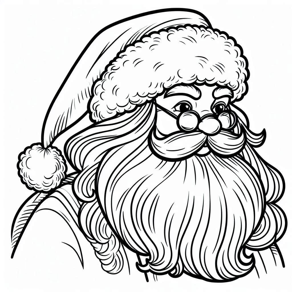 Coloriage Père Noël Imprimable