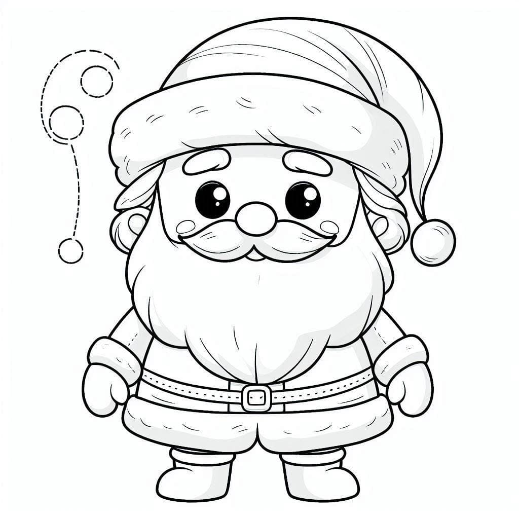 Coloriage Père Noël Pour Enfants