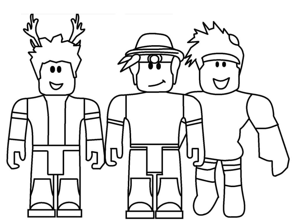 Personnages Roblox coloring page