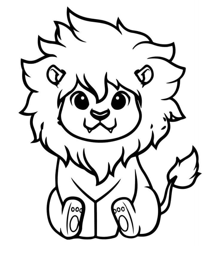 Coloriage Petit Lion