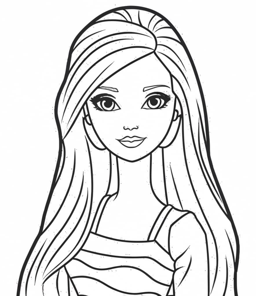 Coloriage Photo de Barbie