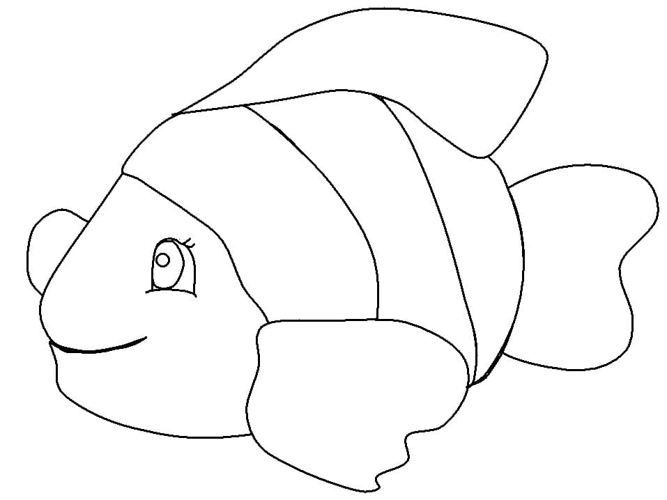 Poisson Clown coloring page