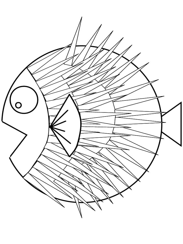 Poisson-globe coloring page