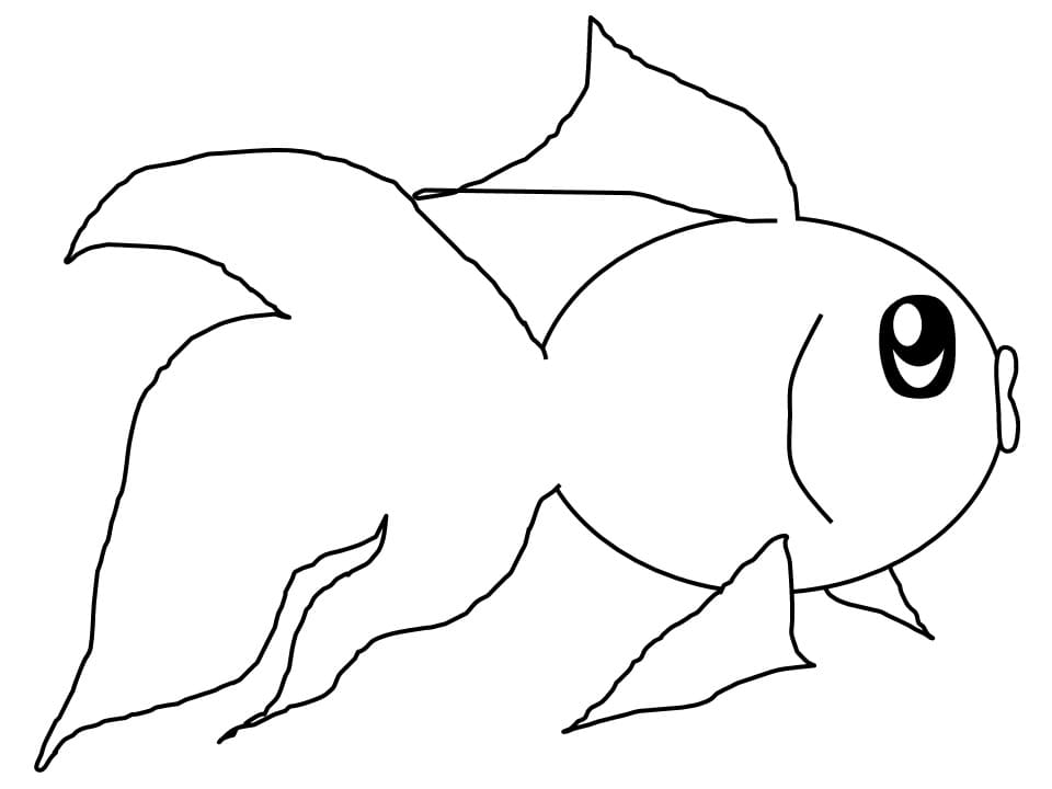 Poisson Rouge coloring page