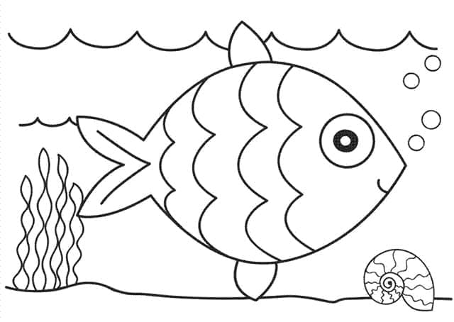 Poisson Souriant coloring page