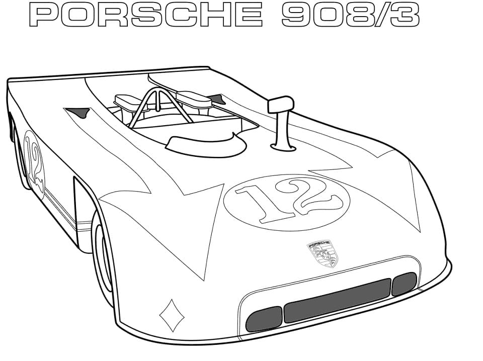 Coloriage Porsche 9083