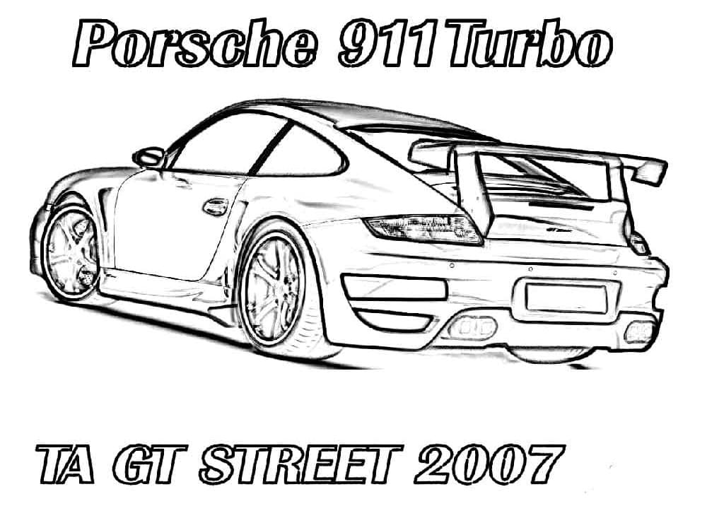 Coloriage Porsche 911 Turbo