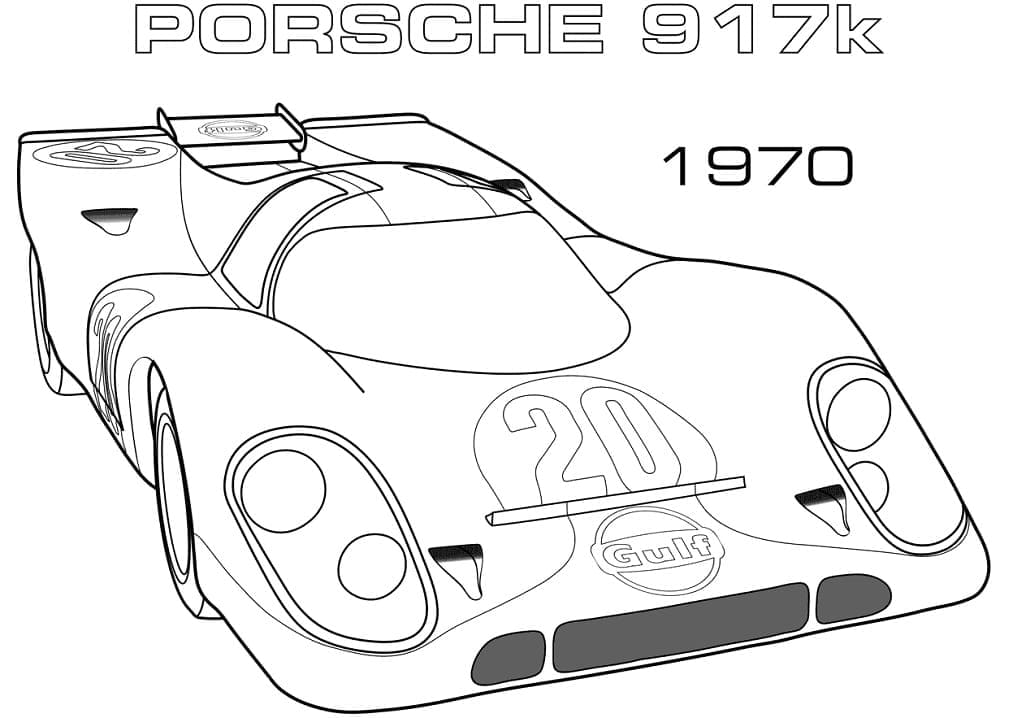 Coloriage Porsche 917k