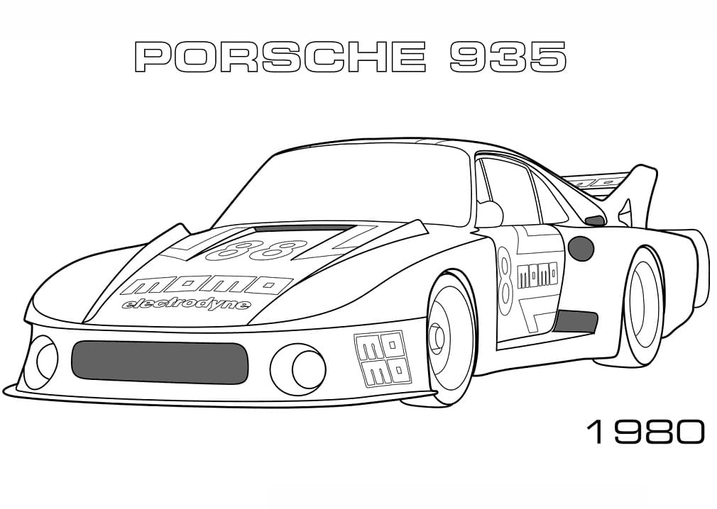 Coloriage Porsche 935