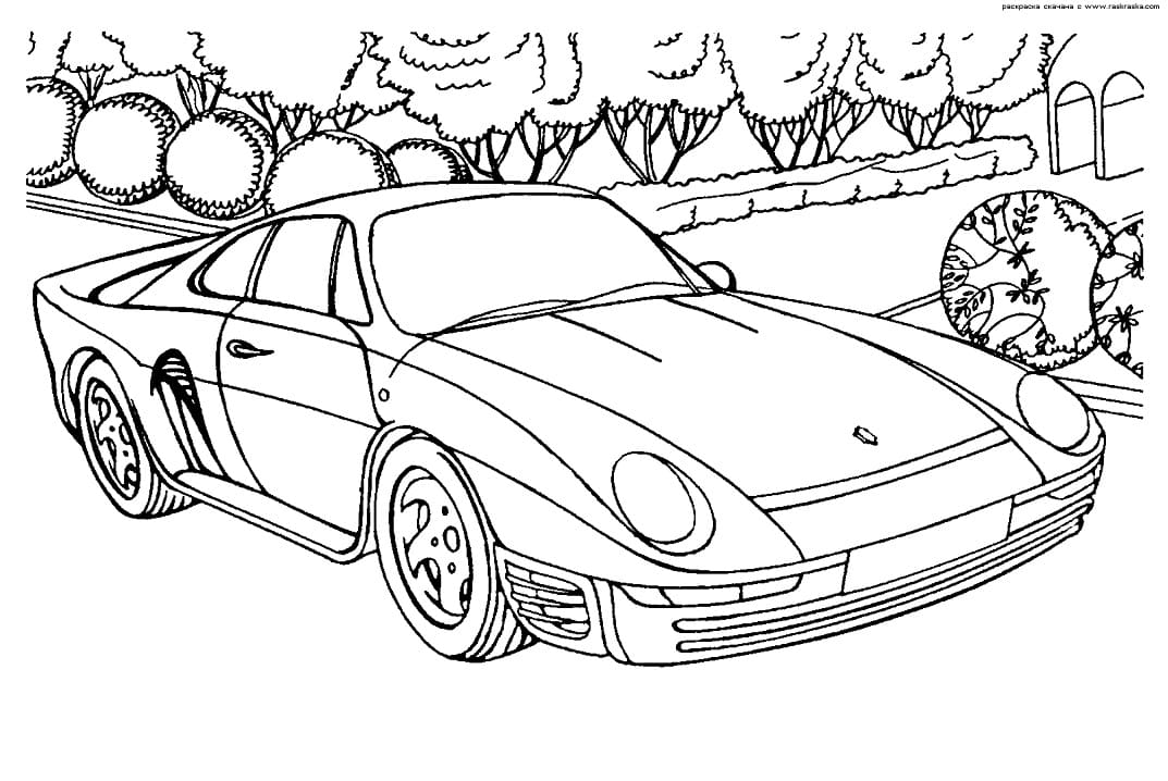 Coloriage Porsche 959