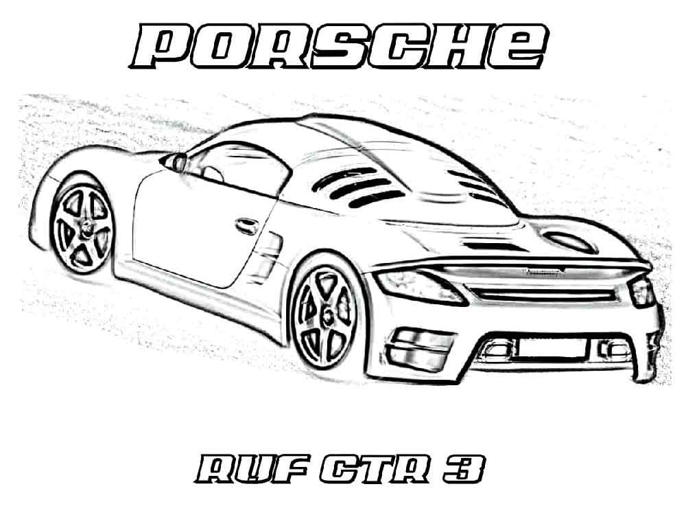 Coloriage Porsche Ruf CTR 3
