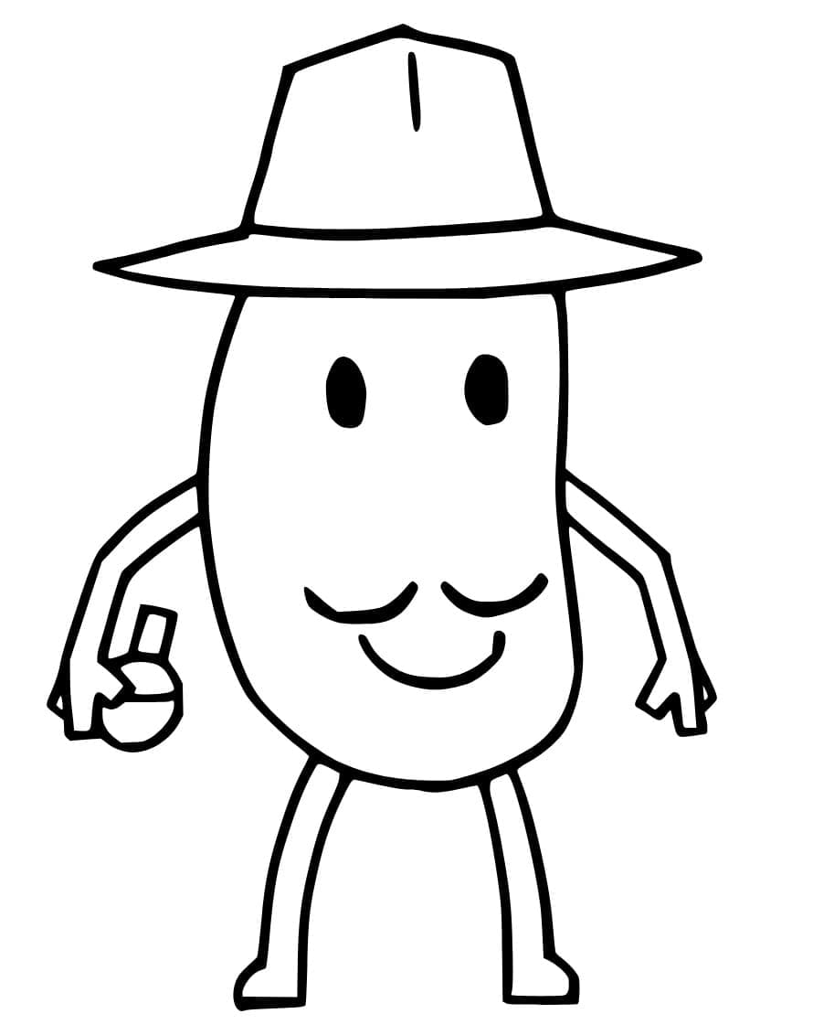 Potato Man Roblox coloring page