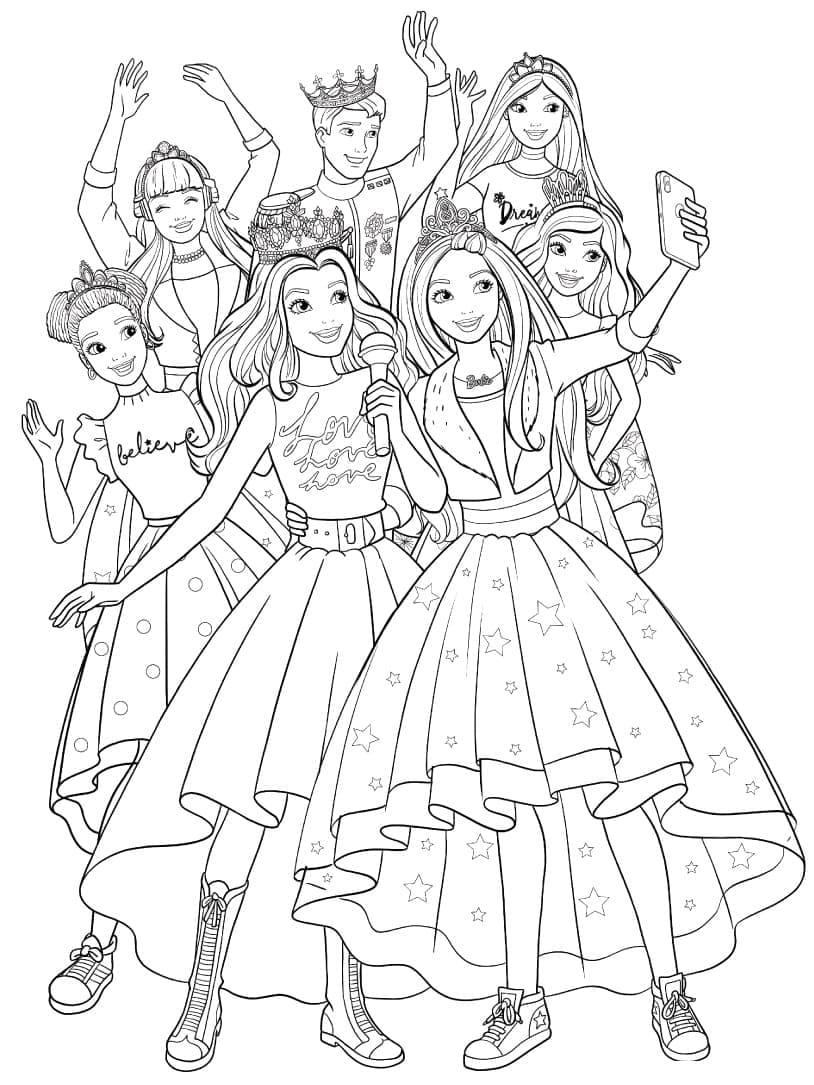 Dessin Princesse Barbie Imprimer IAPQ