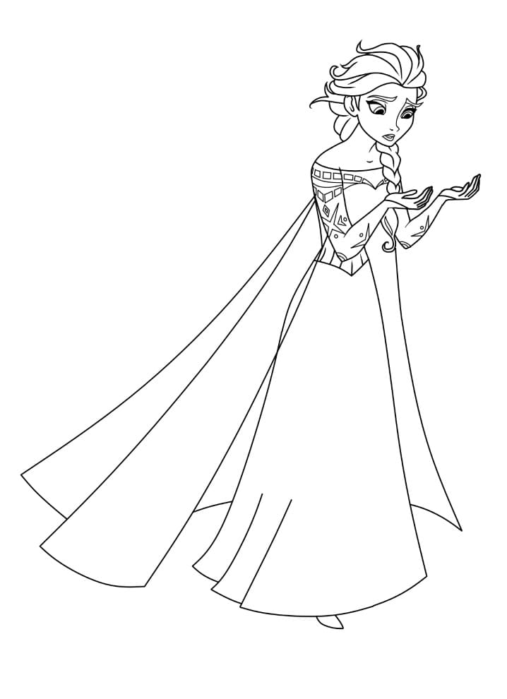 Coloriage Reine Elsa 5