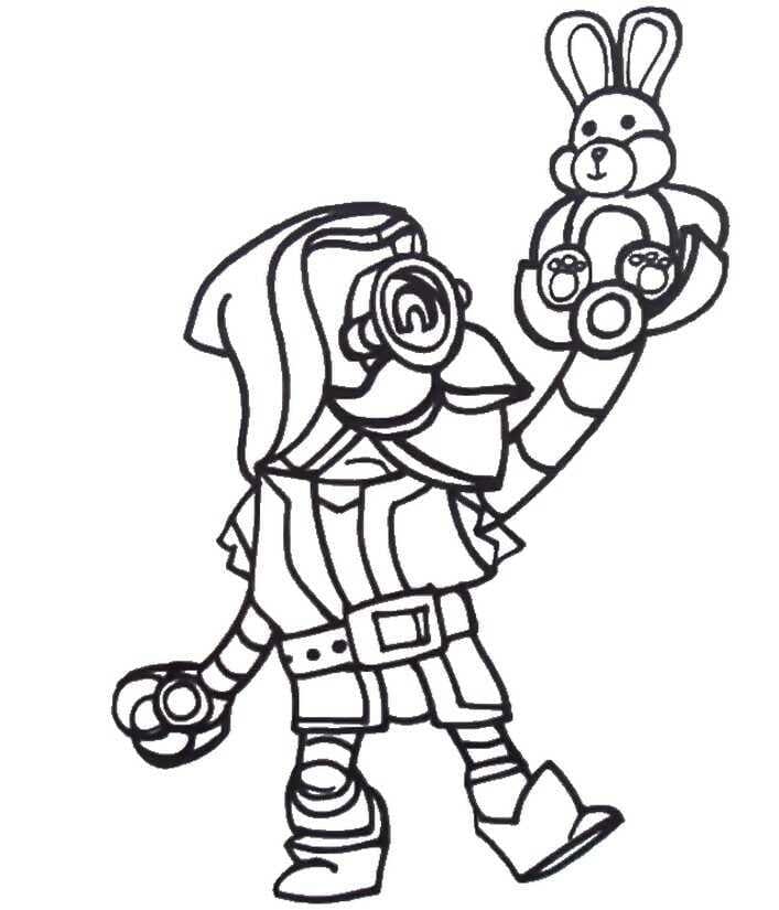 Coloriage Rico de Brawl Stars